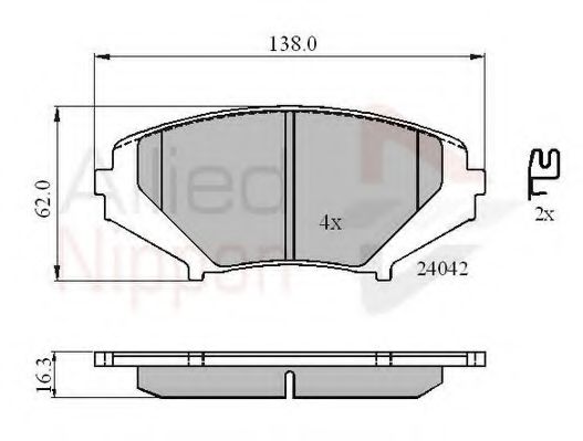 set placute frana,frana disc