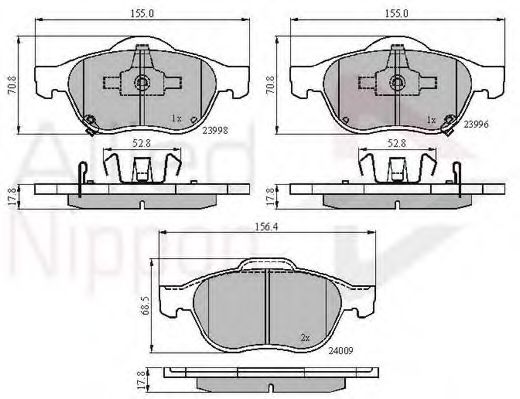 set placute frana,frana disc