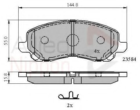 set placute frana,frana disc