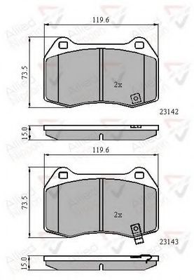 set placute frana,frana disc