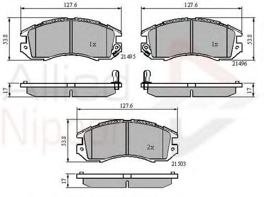 set placute frana,frana disc