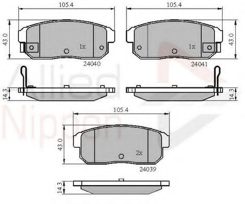 set placute frana,frana disc