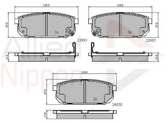 set placute frana,frana disc