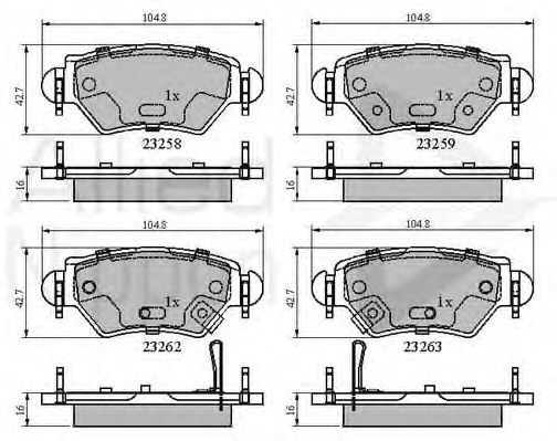 set placute frana,frana disc