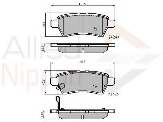 set placute frana,frana disc