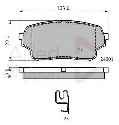 set placute frana,frana disc