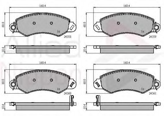 set placute frana,frana disc