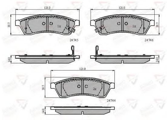 set placute frana,frana disc