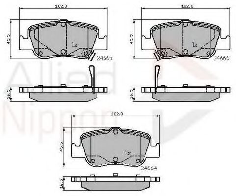 set placute frana,frana disc