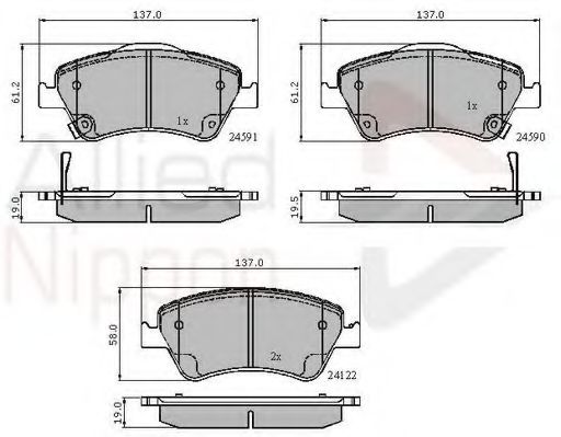 set placute frana,frana disc