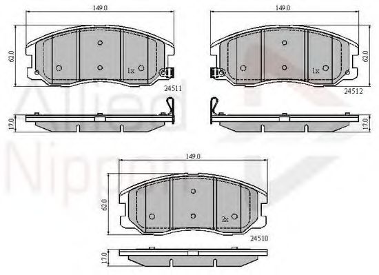 set placute frana,frana disc