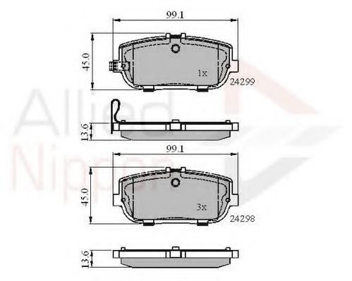 set placute frana,frana disc