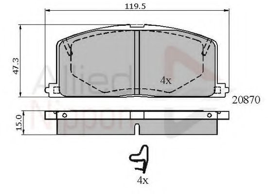 set placute frana,frana disc