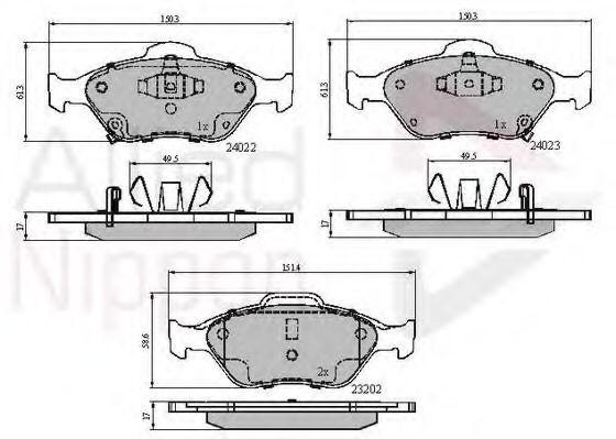 set placute frana,frana disc