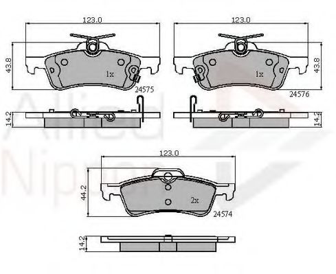 set placute frana,frana disc