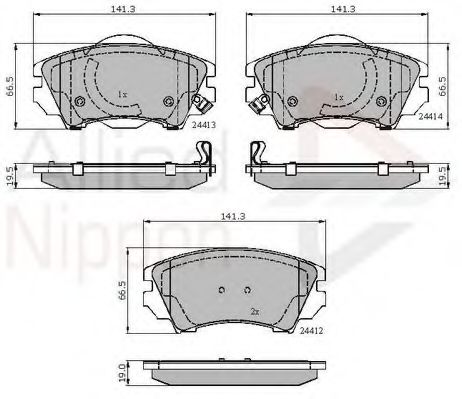 set placute frana,frana disc