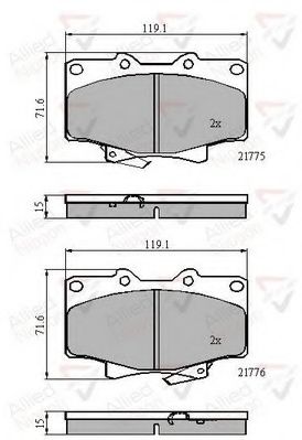 set placute frana,frana disc