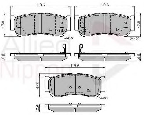 set placute frana,frana disc