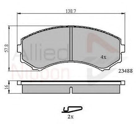 set placute frana,frana disc