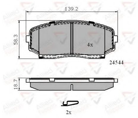 set placute frana,frana disc