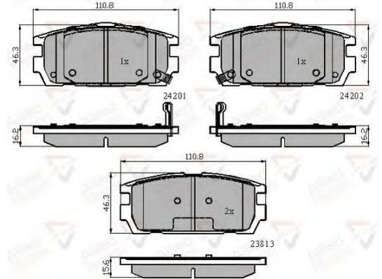 set placute frana,frana disc