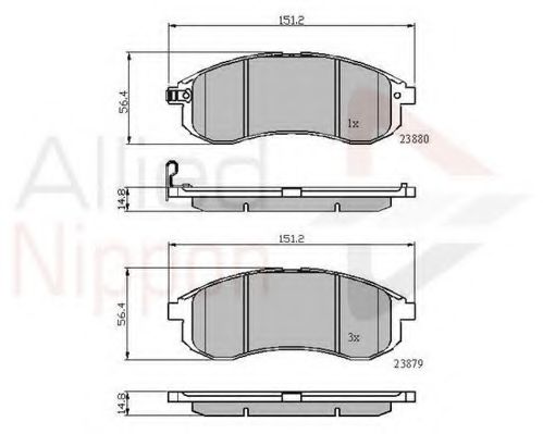 set placute frana,frana disc