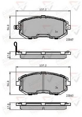 set placute frana,frana disc