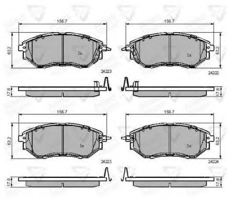 set placute frana,frana disc