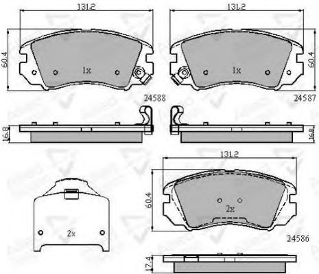 set placute frana,frana disc