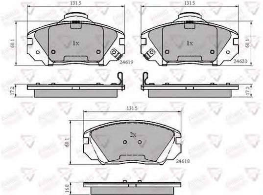 set placute frana,frana disc