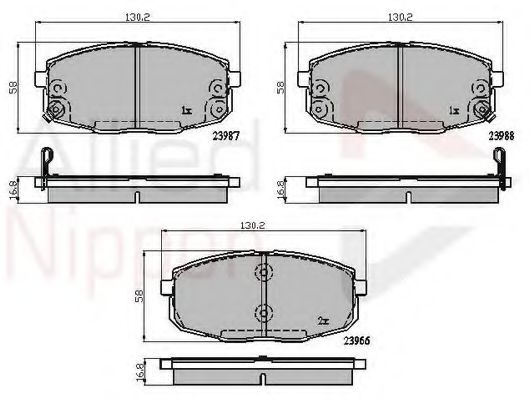 set placute frana,frana disc