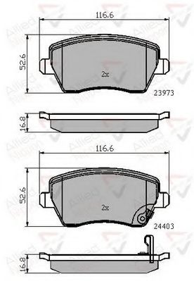 set placute frana,frana disc