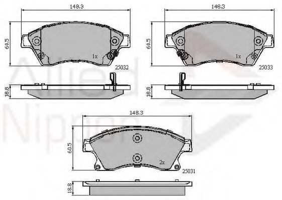 set placute frana,frana disc