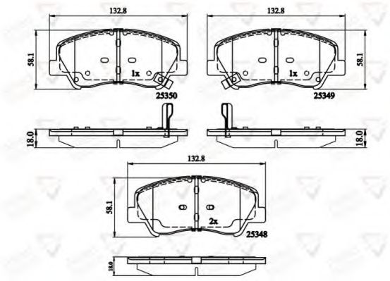 set placute frana,frana disc