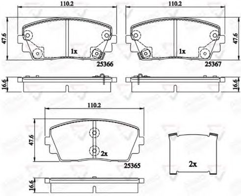 set placute frana,frana disc