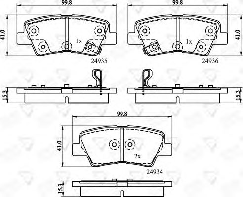 set placute frana,frana disc