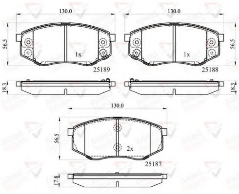 set placute frana,frana disc