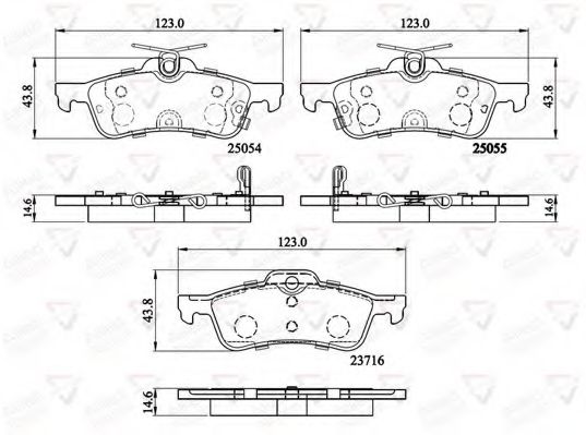 set placute frana,frana disc