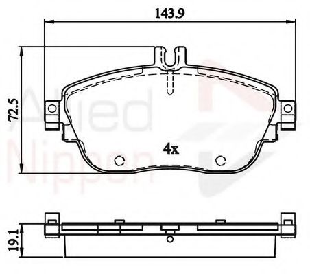 set placute frana,frana disc