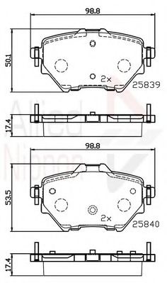 set placute frana,frana disc