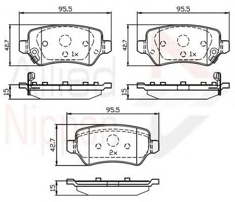 set placute frana,frana disc