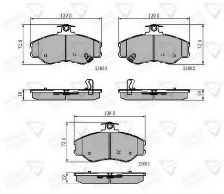 set placute frana,frana disc