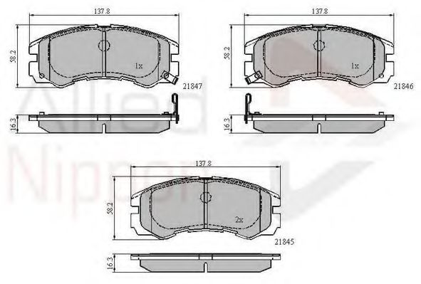 set placute frana,frana disc