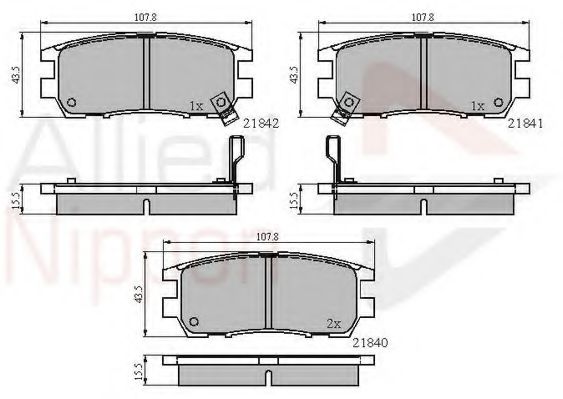 set placute frana,frana disc