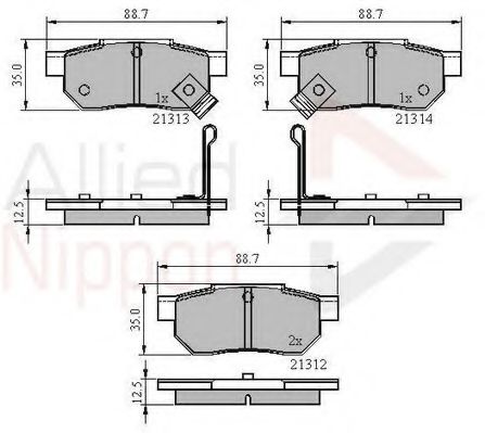 set placute frana,frana disc