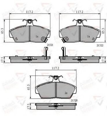 set placute frana,frana disc