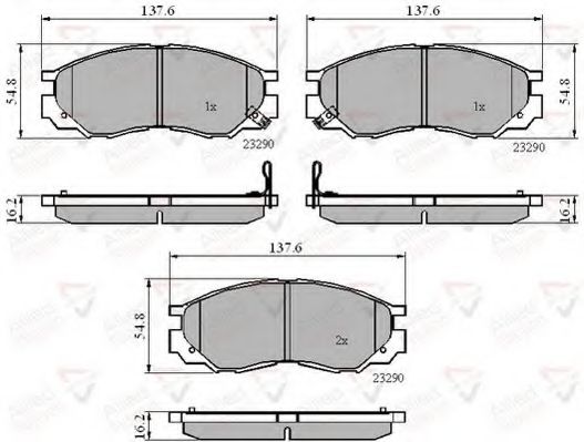 set placute frana,frana disc