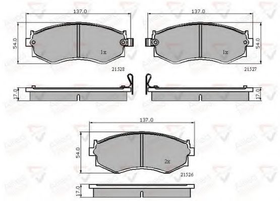 set placute frana,frana disc