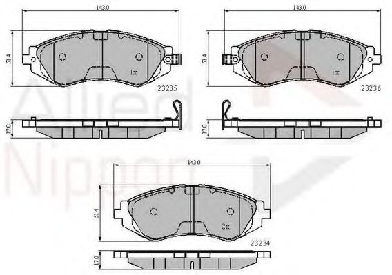 set placute frana,frana disc