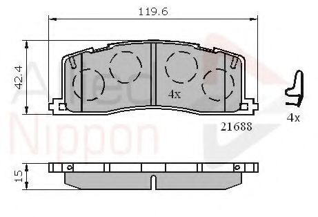 set placute frana,frana disc